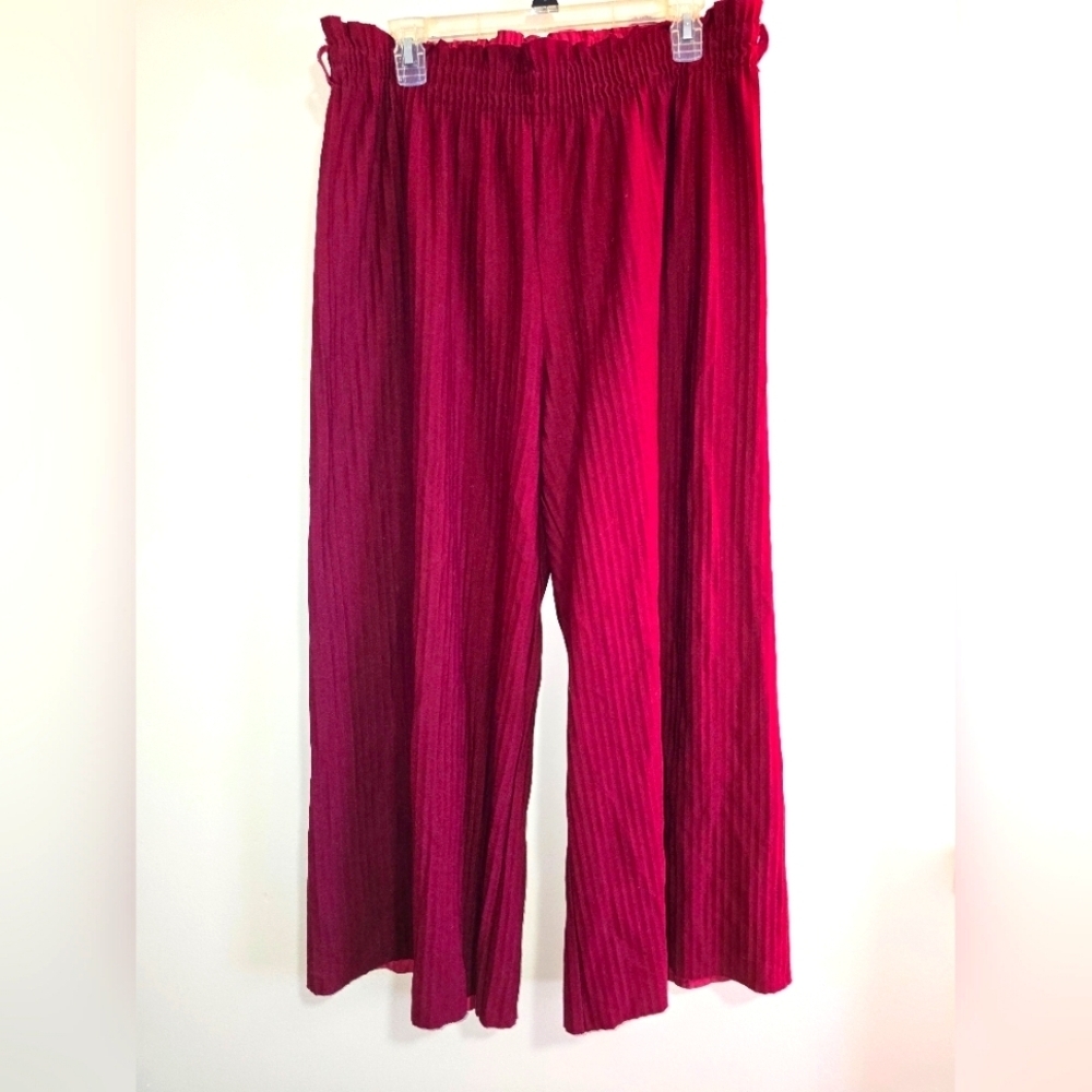 Plus Size Women's Dark Red Pants - 3X